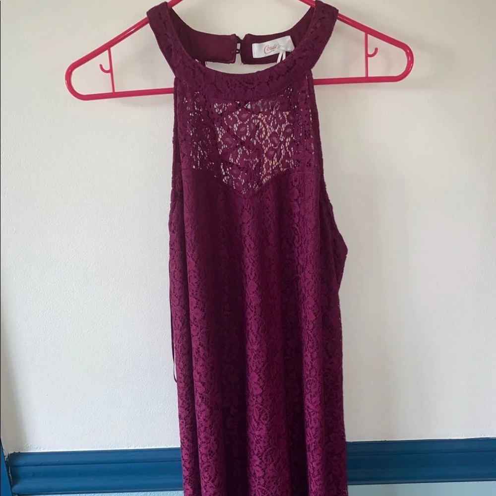 Candies - Halter Shift/Slip Lace Dress